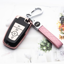 Tautrophen Key Fob Cover Fit for Ford Edge Bronco Explorer Expedition Ranger Escape Maverick F150 F250 F350 Smart Key