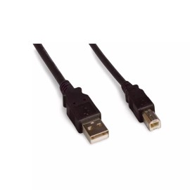 SolutionCables 10ft USB 2.0 Computer Cable Type A Male to Type B Male - Black