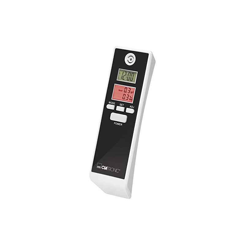 Clatronic Alkoholtester AT 3605 weiß/schwarz | Schnelle Messbereitschaft | Optische