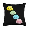 Dango Kawaii Cute Pastel Mochi Throw Pillow