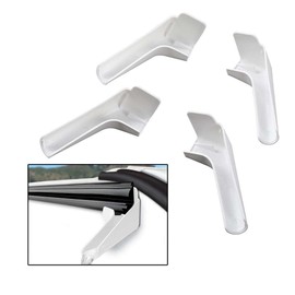 CHEDA Rain Gutter Spout Long Version Trailer MH/RV White Long Gutter Spouts Left&Right for Trailer Camper Motorhome Toy Hauler (2 Left & 2 Right, White)