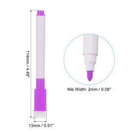 PATIKIL Dry Erase Marker Pens, 30 Pack Purple Ink Fine Point Low Odor Whiteboard with Eraser Cap for Office Home Classroom, White Pen Rod