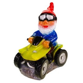 Garden gnome on quad made of shatterproof PVC gnome - made in Germany figure