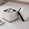 CHITA Storage Ottoman Cube with Tray Lid, Small Footstool with