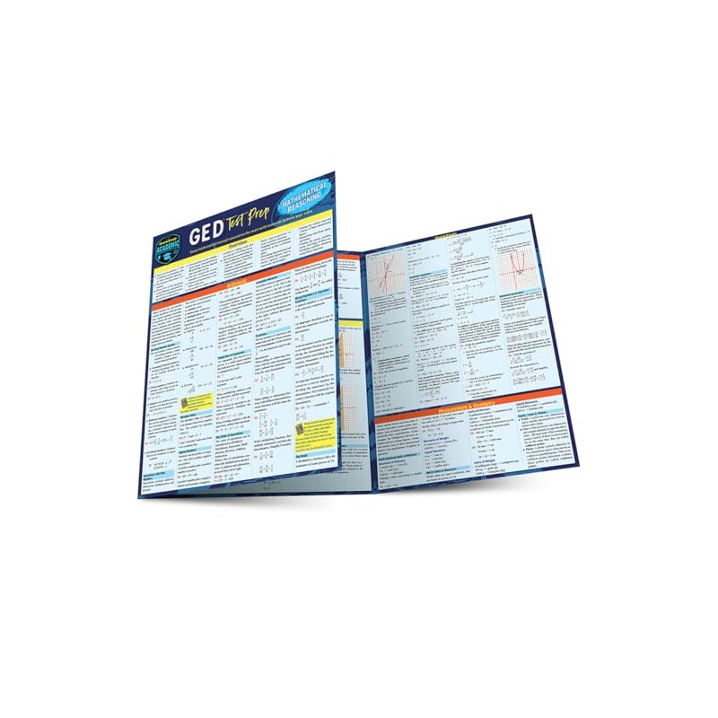 GED Test Prep Mathematical Reasoning: a QuickStudy Laminated Reference Guide