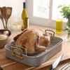 Gibson Home Broxton 2-Piece Nonstick Roaster Pan with Rack –