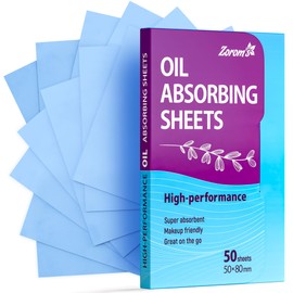 Premium Oil Absorbing Sheets for Face - 50 sheets - Makeup Friendly Oil Blotting Sheets for Face - Blotting Papers for Face with Oily Skin