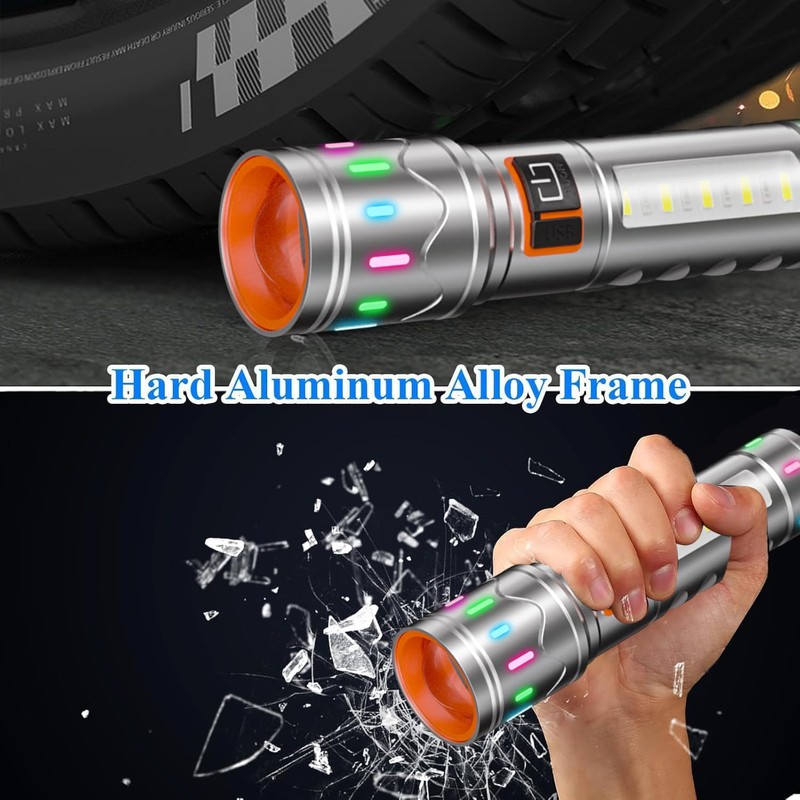 AIERSEN Rechargeable Small LED Flashlight, high Lumen EDC Flashlight, Five