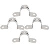 100pcs 25mm U Shaped Saddle Clamp Air Tube Conduit Clips