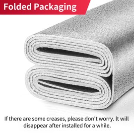 AggSound 3 MM Reflective 48" X 10' Double-Sided Aluminium Insulation Foam Blanket Barrier, Thermal Shield Pearl Cotton Velcro, for RV Window Garage Door Summer Heat