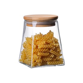 SayasNoy Glass Jars with Lids, Candy Jar with Lid, Coffee jar for Counter, Jar with Airtight Lids, Clear Glass Jar for Candy, Tea, Coffee Bean, Sugar, Spices, Apothecary etc (12oz/350ml)