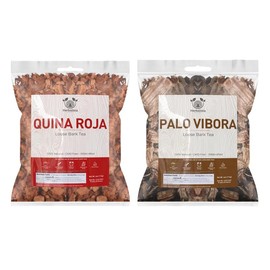 Herbalista - Premium Mexican Wellness Tea 2 Bag Bundle - Palo De Vibora 4 oz (114g) & Quina Roja 4 oz (114g) | Traditional Herbal Teas for Natural Wellness | Gluten-Free, Non-GMO, Wildcrafted