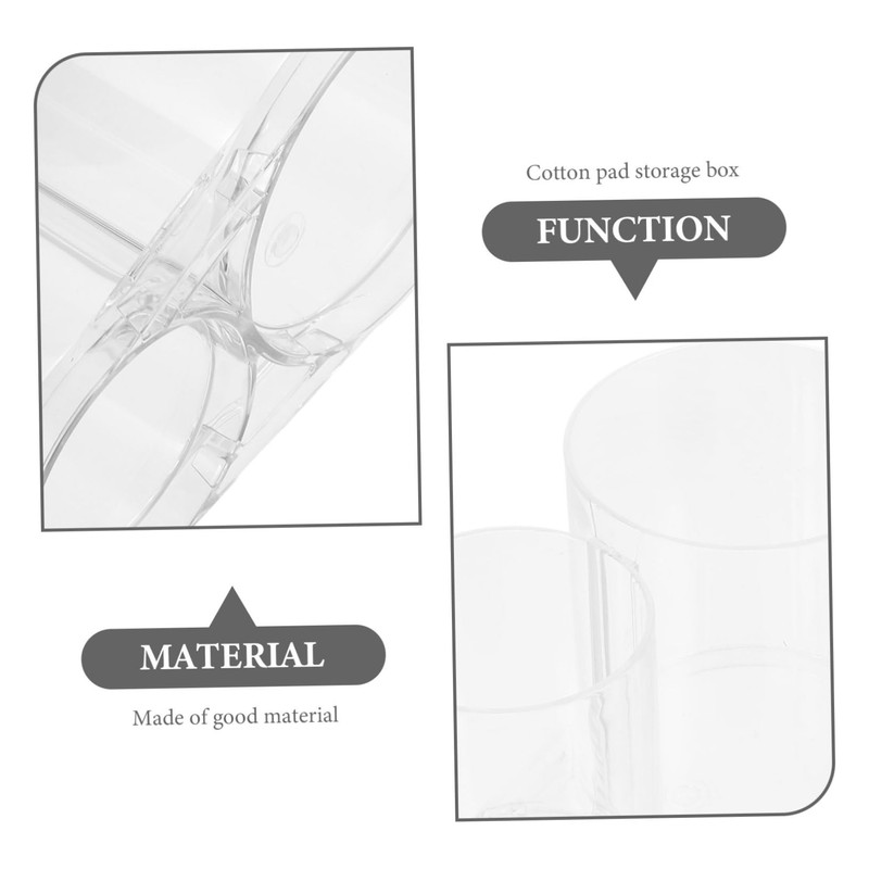 Baluue Bathroom Organizers and Storage Cotton Pad Dispenser Small Jars