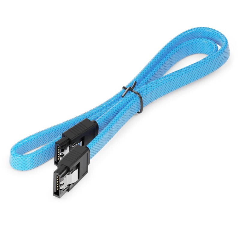 deleyCON 60 cm SATA 3 Cable Nylon 6 Gbit/s Data
