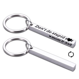 Gag Gifts for Teen Boys Girls Dont Do Stupid Sh t Keychain Funny Don't Do Stupid St Gifts Christmas Stocking Stuffers for Son from Mom Dad Stupid Gifts 16th 18th 20th Birthday Gifts for Boys