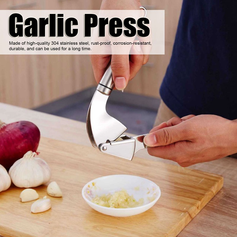 Manual Garlic Press Mincer 304 Stainless Steel Garlic Chopper Squeezer
