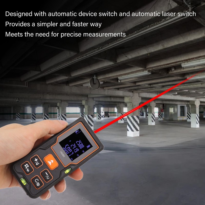 Laser Distance Meter High Accuracy Portable Handheld Rangefinder for Engineering