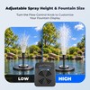 Floating Pond Fountain with RGB LED Lights, 400GPH, 3 Spray