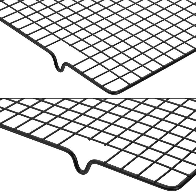 Tebery 4 Pack Black Heavy-Duty Wire Cooking Rack Baking Racks,