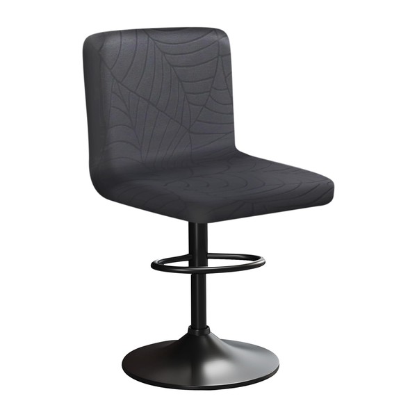 HuaLiSiJi Stretch Bar Stool, Chair Covers, Leaf Pattern, Velvet Bar