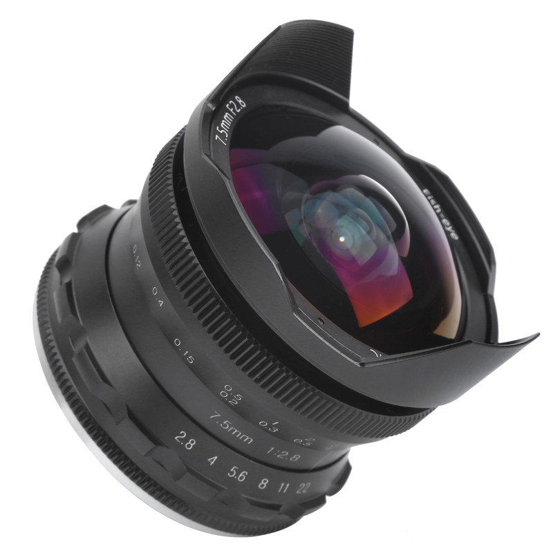7.5mm F2.8 FX Mount Ultra Wide Angle Fisheye Scenery Lens