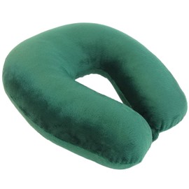 Wolf Essentials Adult Cozy Soft Microfiber Neck Pillow, Compact, Perfect for Plane or Car Travel, Hunter Green