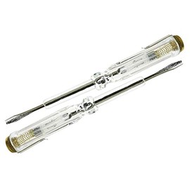 MEETOOT 2pcs 100-500V Flathead Screwdriver Electric Pen Circuit Tester Pen 3MM