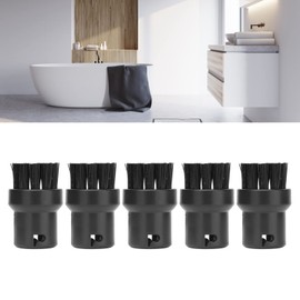 KIMISS Steam Cleaning Brush H20 Steam Mop Accessories Black Abs 5Pcs Steam Engine Brush Black Cleaning Brush Replacement Brush For Karcher Sc1 Sc2 Sc3 Sc4 Sc5