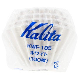 Kalita Wave Paper Coffee Filters I Larger Size 185 I 100 Count I Specially Pour Over Dripper I Made in Japan, Large, White