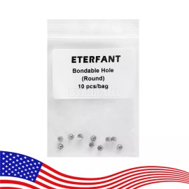 ETERFANT 10PCs ETERFANT Dental Orthodontic Bondable Lingual Buttons Round with Holes US - 10