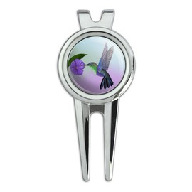 GRAPHICS & MORE Hummingbird Crowned Woodnymph Purple Violet Golf Divot Repair Tool and Ball Marker