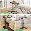 Kitstorack TV Tray Table, Adjustable Height & Rounded Metal Corners,