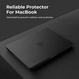 EooCoo Case Compatible with MacBook Pro 14 Inch M4 M3 M2 M1 A3112 A3185 A3401 A2992 A2918 A2779 A2442 Pro/Max 2021-2024 Release, Hard Shell Protective Case, Plastic Matte Case, Black