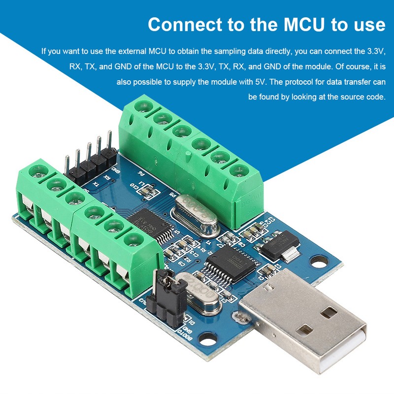 USB Interface 10 Channel 12Bit AD Sampling Data Acquisition STM32