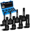 JEUCLEL 8PCS Hex Impact Bit Socket Set, 1/2-Inch Impact Drive