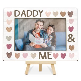 Kqfdr Daddy & Me Picture Frame, Gift for New Dad, First Father's Day Photo Frame Gifts from Daughter Son, Daddy Birthday Gift (4x6-Horizontal) A06