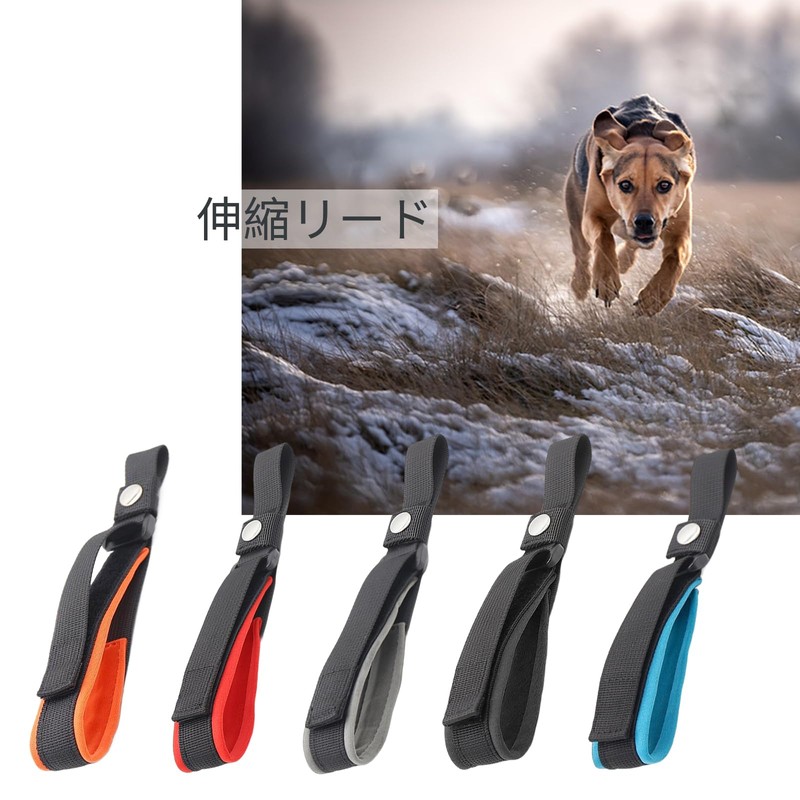 BLOOPIC Dog Double Lead Anti-Slip Strap Freehand Adjustable Durable PP