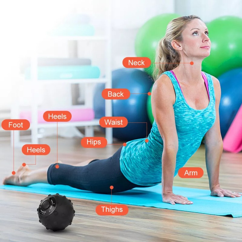 Alan - Pelota De Masaje Vibratoria De 4 Velocidades Mini