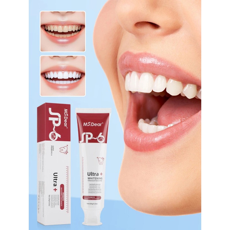 6-1Pack Probiotic Toothpaste SP-6 Whitening Tooth Oral Hygiene Clean Fresh
