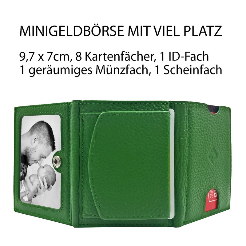 FreeHaveFun Women's Mini Purse, Green, Modern