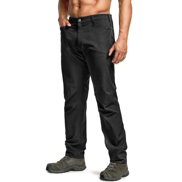 CQR Men's Quick Dry Tactical Pants, Water Resistant Outdoor Pants,