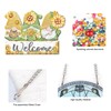 DCIDBEI Diamond Painting Front Door Sign with Chain Welcome Sunflower