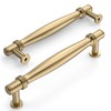 Amerdeco 10 Pack Champagne Bronze Cabinet Pulls 5 Inch(128MM) Hole