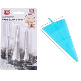 Shoe Cream Piping Nozzles Icing Piping Nozzles + TPU Pastry Bag Set Shoe Cream Puffs Set Squeezer Piping Tips Tips Piping Tips Set