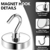 Volunx Magnetic Hooks 10 Pack Strong 10kg-22lbs+ Neodymium Magnet Hooks,