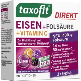 탁소피트 taxofit 철분+엽산+비타민C 다이렉트 과립형 20포 30g Taxofit Iron + Folic Acid + Vitamin C Direct Granules 20 Sachets 30g