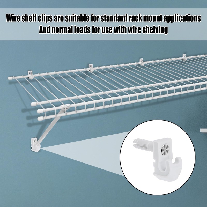 48 Pack Back Wall Clips for Drywall, Heavy Duty Shelf
