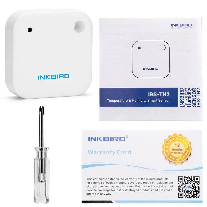 Inkbird IBS-TH2 Bluetooth Thermometer, Temperature Monitor with APP,Smart Sensor with