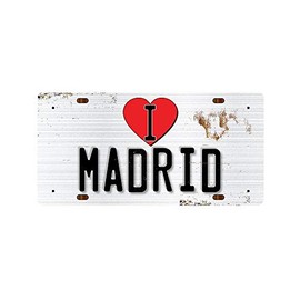 McMug - I Love Madrid - Metal Sign, Decorative Sign, 200mm x 100mm