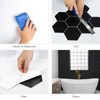 6-Sheet Black Hexagon Peel and Stick Backsplash for Kitchen and